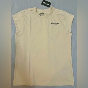 Rawgear Men Cap sleeve tee- Beige (Medium)